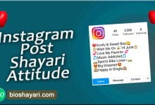 Instagram Post Shayari Attitude